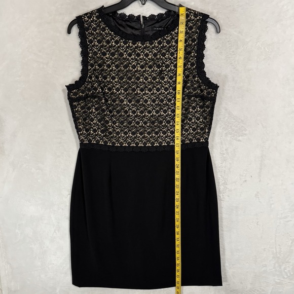 NEW Ivanka Trump Sleeveless Sheath Dress Size 16 Black Beige Floral Crochet Chic - Picture 9 of 14